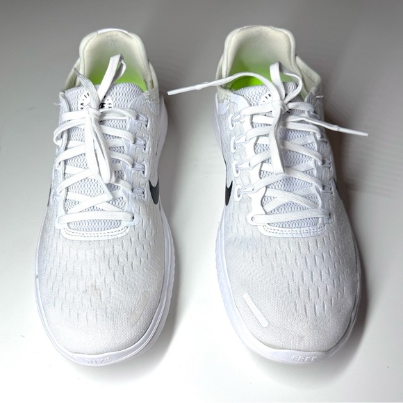 Nike Women’s Free RN 2018 Triple White Athletic Running Shoes Sneakers  Size-9.5 - Picture 2 of 8